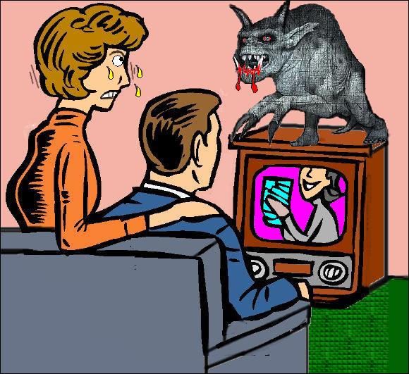 TV has become the monster that sucks our brains from our skulls as it dumbs us down and teaches us to be loyal consumers of mostly unhealthy products we do not need, so record stuff and fast-forward through ads, or mute them when they're on